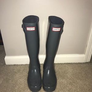 Tall Gray Hunter Boots